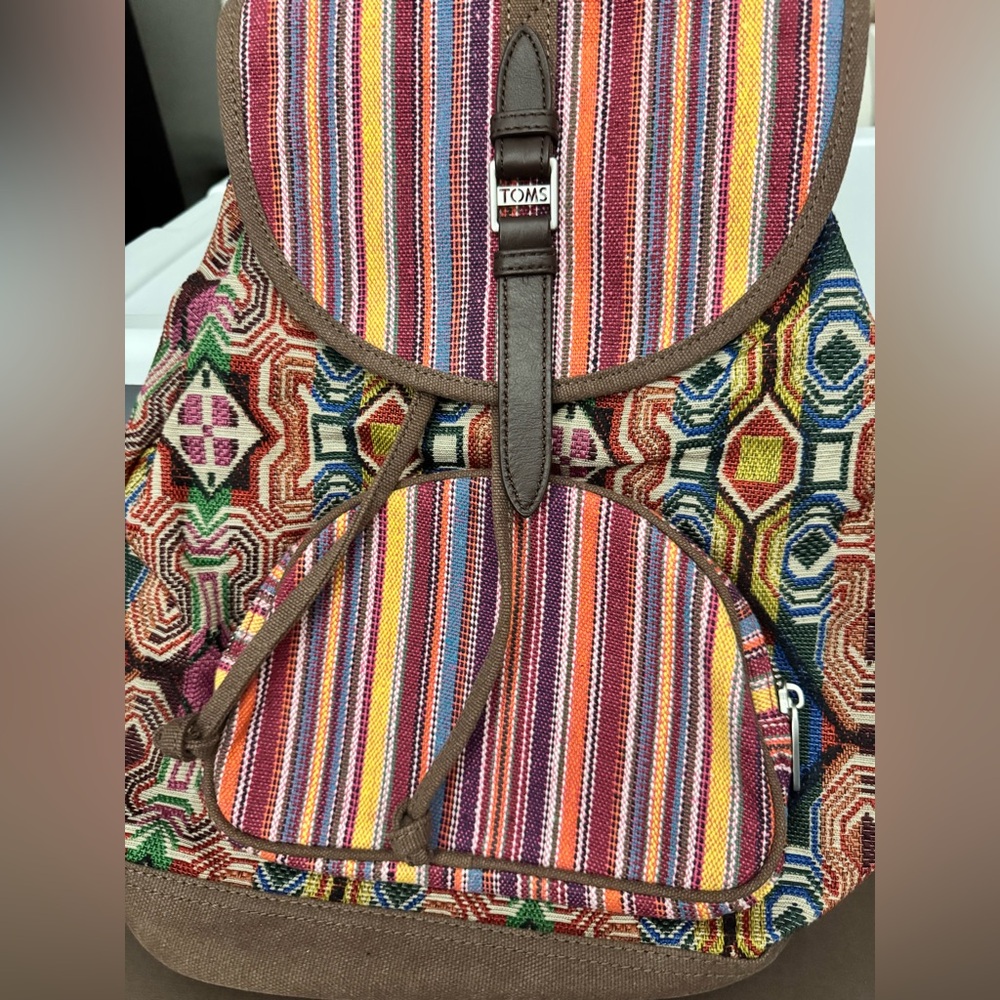 NWT TOMS Multicolor BOHO Patterned Women's Backpack